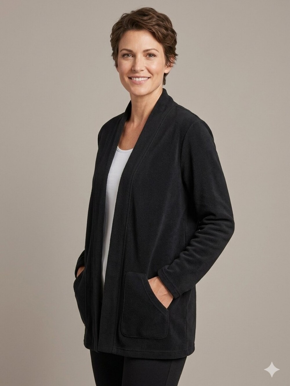 Appleseed's Open Front Cardigan with Pockets Size Small